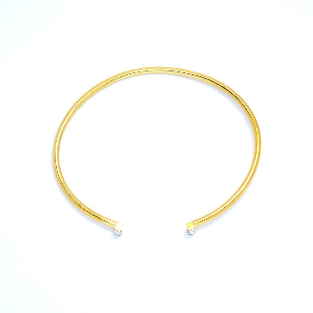 Gold Swarovski Crystal Baguette Cuff (Made in California)